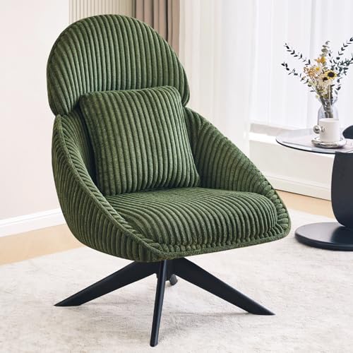 Furniliving Upholstered Swivel Accent Chair