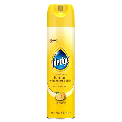 Pledge Enhancing Polish, Furniture & Wood Spray, Lemon Scent, 9.7oz