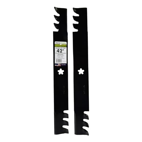 MaxPower 561713XB 2 Commercial Mulching Blade Set for Many 42 in. Cut Craftsman, Husqvarna, Poulan Mowers Replaces OEM #'s 138498, 138971, 532138971, 532127843, 532138498