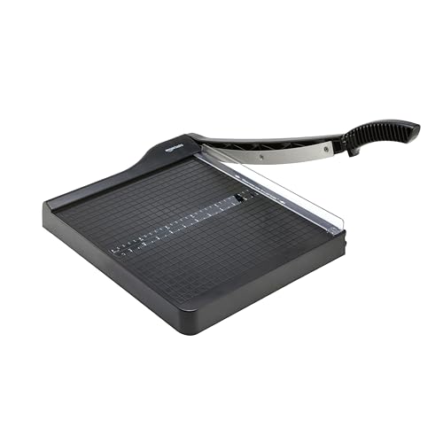 Amazon Basics Paper Trimmer Cutter for Office and Crafts, Heavy-Duty, Portable Paper Slicer, 12-Inch, 10-Sheet Cardstock