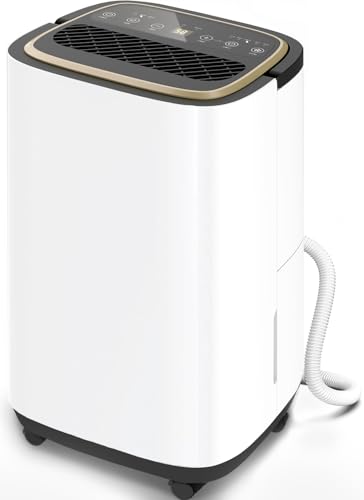 5000 Sq.Ft Dehumidifier for Basement with Drain Hose, 52 Pint Large Best Compressor Dehumidifiers for Home or Garage, Smart Humidity Control, 24H Timer & Child Lock, Ideal for Large Rooms, Garage