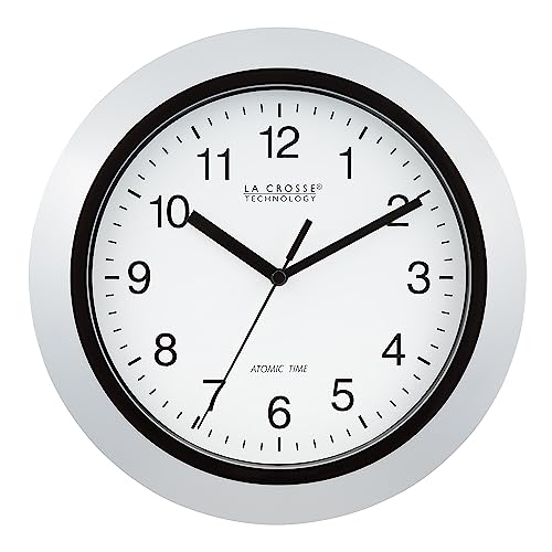 La Crosse Silver Atomic Analog Wall Clock