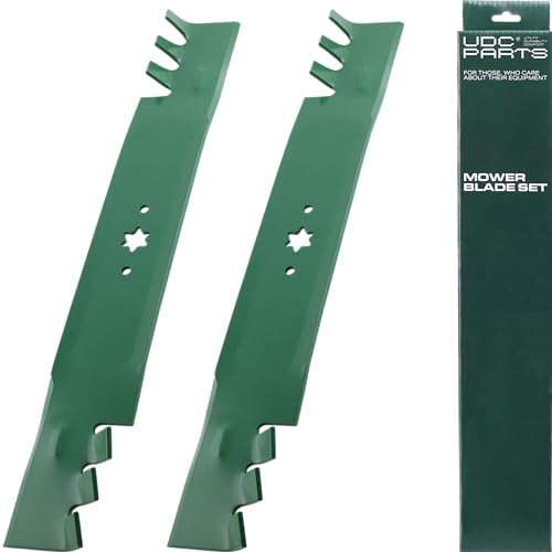 UDC Parts 942-0616A Mower Blades 6 Point Star for Cub Cadet 42 Inch XT1 LT42 XT2 RZT42 Craftsman T110 Z6000 T210 Troy Bilt Pony Bronco MTD 742-0616A 742-0616 Huskee LT4200/Gator Mulching Blades 2 Pack