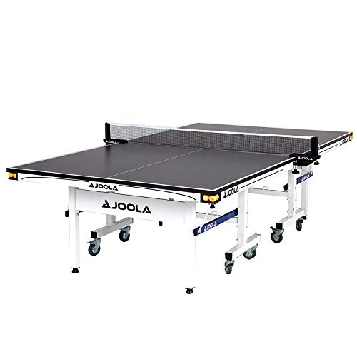 JOOLA Rally TL Professional MDF Indoor Ping Pong Table w/ Quick Clamp Table Tennis Net & Post Set - 10 Minute Easy Assembly - Corner Ball Holders - Tournament Quality - Includes Playback Mode