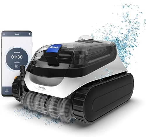 Polaris PCX 868 iQ Smart Robotic Pool Cleaner for In-Ground Pools up to 50ft, Smart App Control, Large Filter Canister, and Easy Lift Removal System