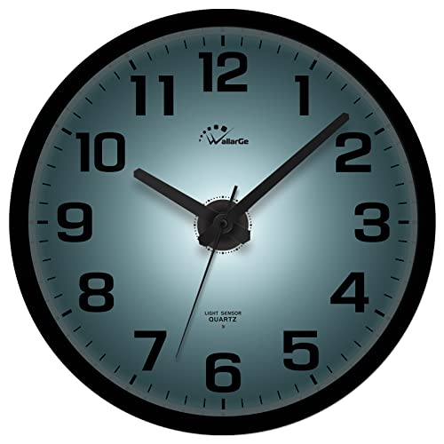WallarGe Night Light Silent Wall Clock