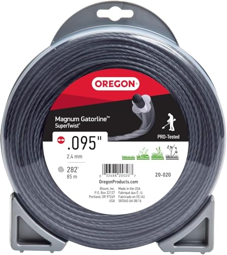 Oregon Magnum Gatorline 095 Trimmer Line Heavy Duty, Professional Twisted Weed Wacker String for Gas and Electric Grass Trimmer and Brushcutters, Fits Most Standard Models .095