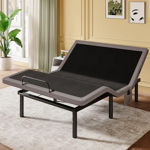 Amada Adjustable Bed Frame Queen Size, Zero-Clearance and Zero Gravity Mode, Electric Bed with Head & Foot Incline, 4 USB Ports and Wireless Remote, Easy Assembly