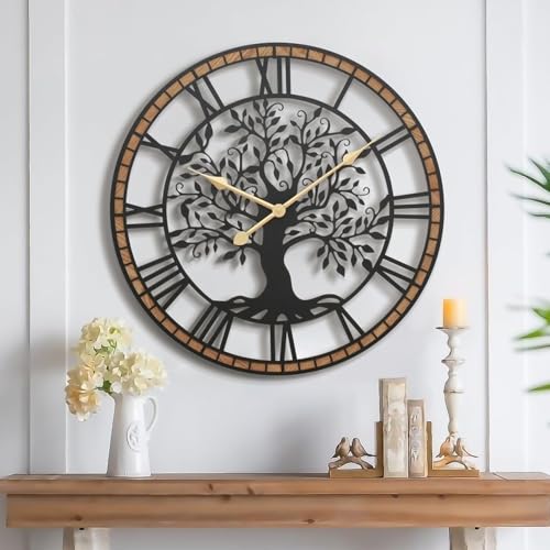 Micasso Large Silent Tree of Life Clock
