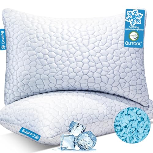 QUTOOL Cooling Memory Foam Pillow 2-Pack