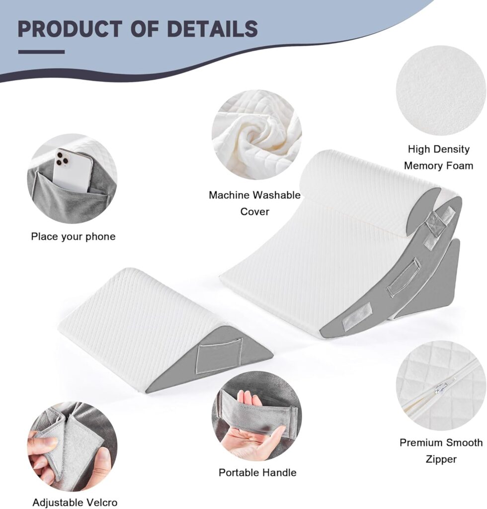 Yojoker 4PCS Orthopedic Bed Wedge Pillow